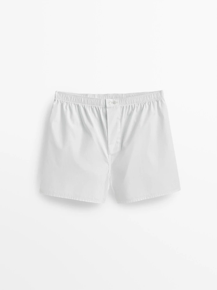 Caleçon popeline blanc