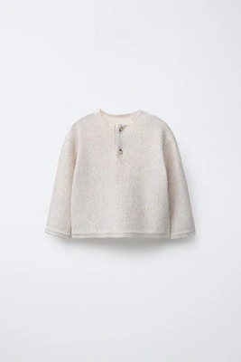 LINKS KNIT HENLEY SWEATER