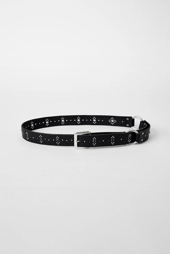 CEINTURE EN CUIR ANNEAUX CLOUS KATE MOSS X ZARA
