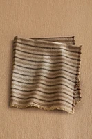 LOT SERVIETTES DE TABLE EN LIN COTON RAYURES