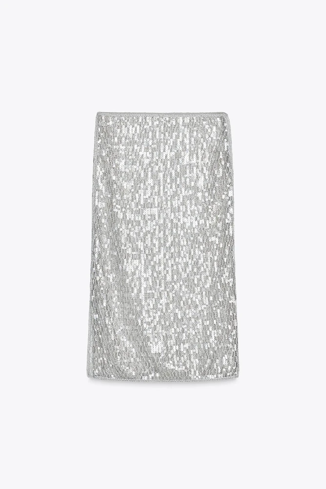 ZW COLLECTION SEQUIN MIDI SKIRT