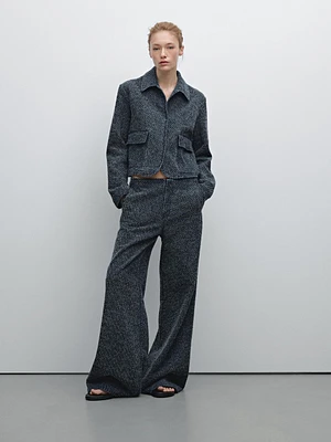 Wide-leg high-waist jeans