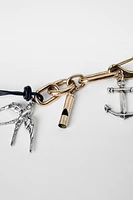 PORTE-CLÉS POSITIONS MULTIPLES EN MATIÈRES VARIÉES CHARMS KATE MOSS X ZARA