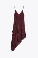 ZW COLLECTION EMBROIDERED ASYMMETRIC DRESS