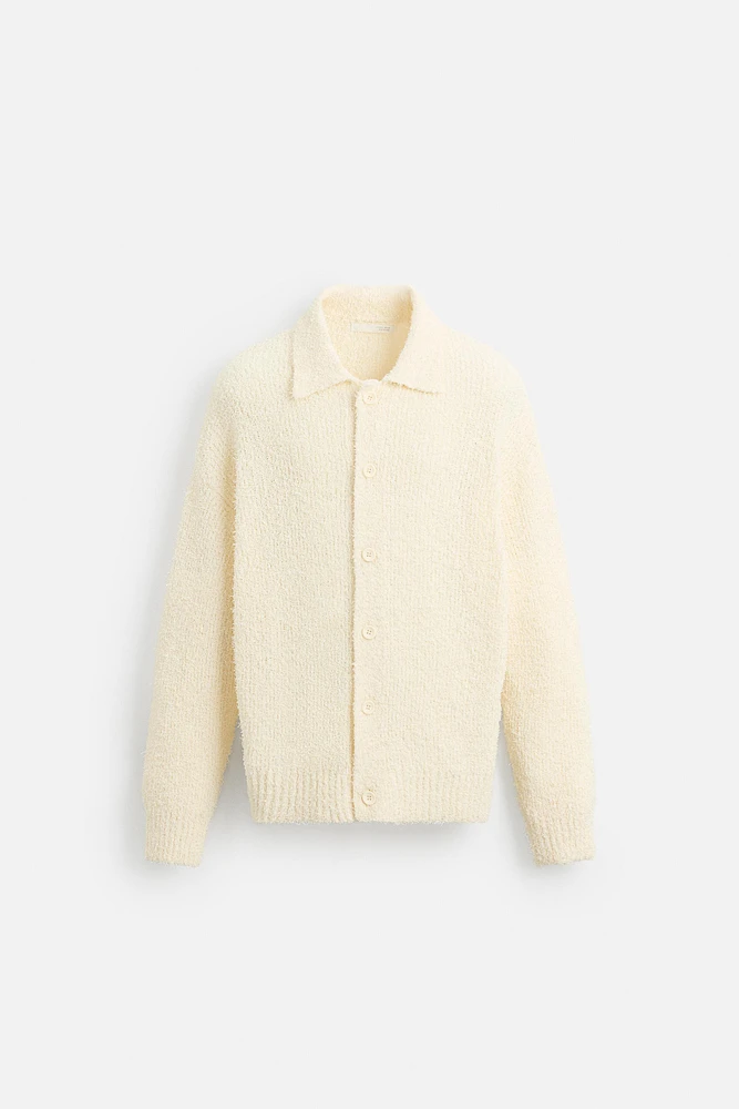 CARDIGAN À TEXTURE SERVIETTE