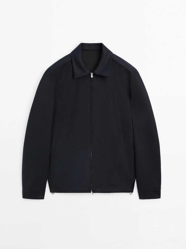 Jacket with adjustable hem detail