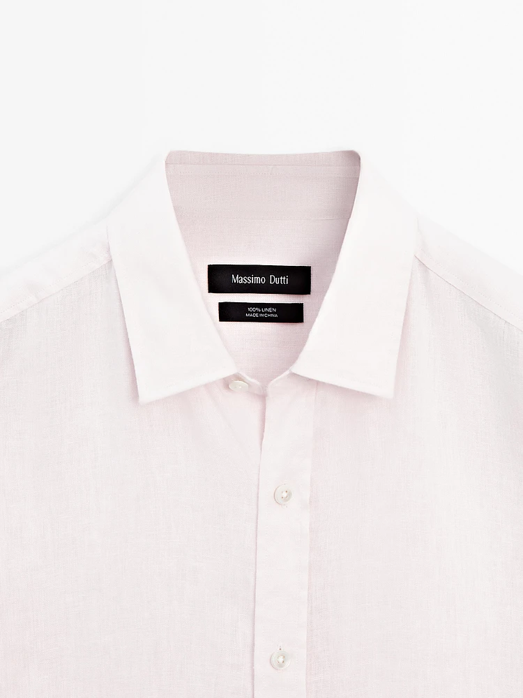 100% linen regular fit shirt