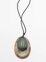Almond pendant necklace