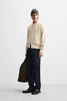 ZIPPERED KNIT JACKET