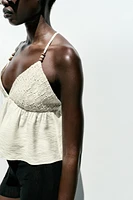 BEADED STRAP TOP