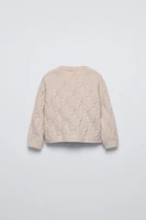 CABLE-KNIT CARDIGAN