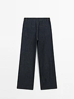 Jean straight taille haute