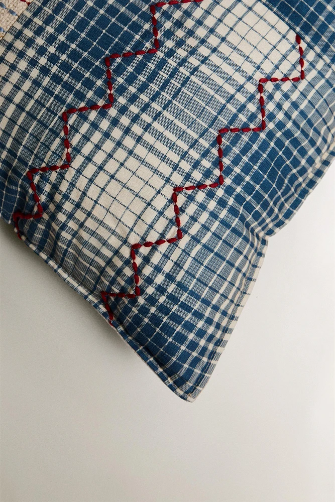 PATCHWORK THROW PILLOW COVER