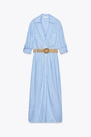 ROBE MI-LONGUE AVEC CEINTURE