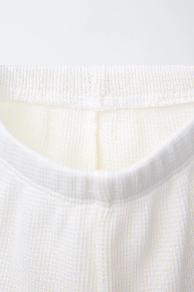 WAFFLE T-SHIRT AND BERMUDA SET