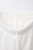 WAFFLE T-SHIRT AND BERMUDA SET