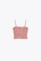 GINGHAM CROPPED TOP