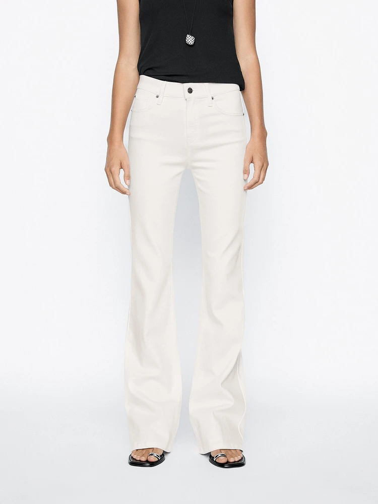 High-waist skinny flared jeans