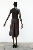 PLEATED ORGANZA CULOTTES