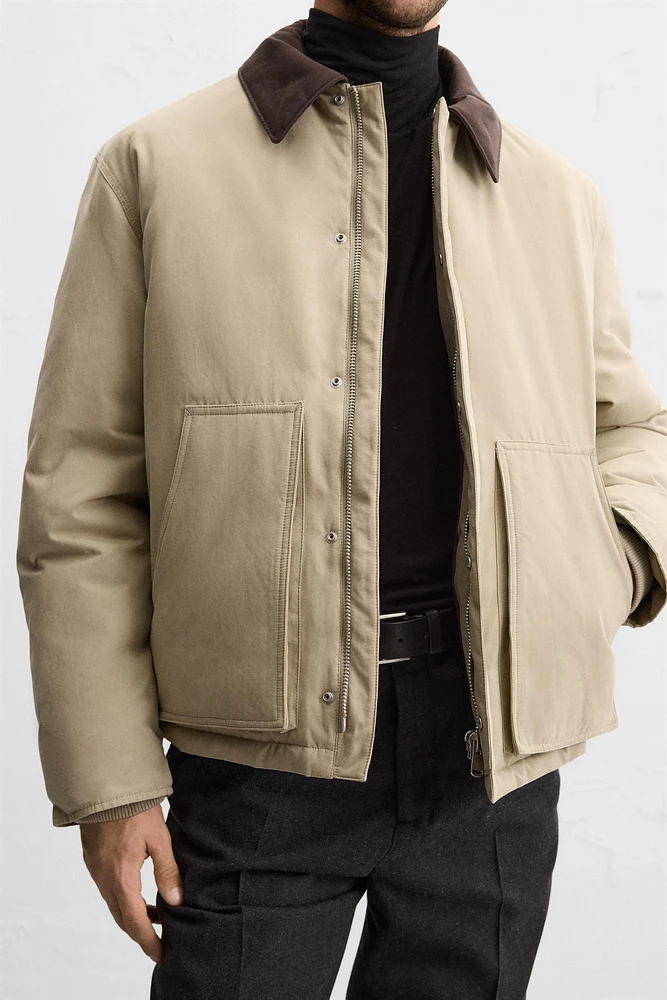 MIXED COLLAR JACKET
