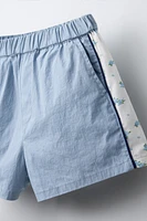 COMBINATION FLORAL TECHNICAL SHORTS