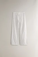 EMBROIDERED PANTS WITH LILIES