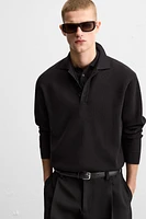 RELAXED FIT KNIT POLO SHIRT