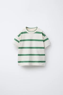 STRIPED LABEL T-SHIRT