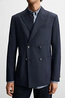 BLAZER CROISÉE AVEC LAINE