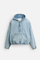 HOODED DENIM JACKET