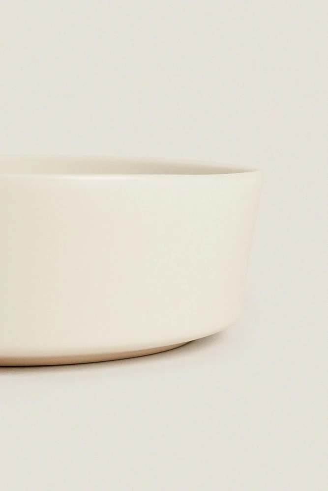 STONEWARE PET FOOD BOWL