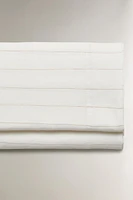 STRIPED COTTON LINEN FLAT SHEET