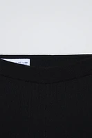 FLARED KNIT LEGGINGS