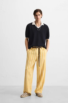 CONTRAST KNIT POLO SHIRT