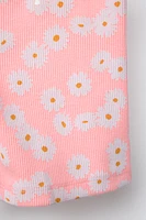 PRINTED RIBBED BIKE SHORTS