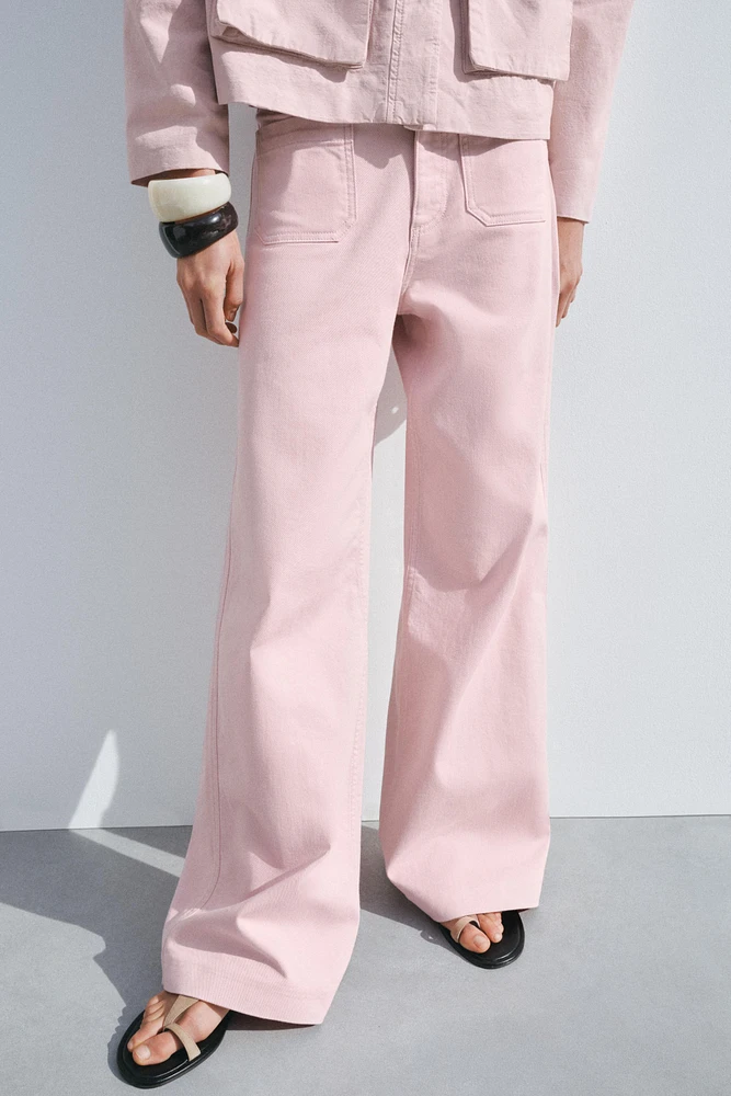 FULL LENGTH ZW COLLECTION STRAIGHT LEG JEANS WITH A HIGH WAIST