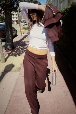 ZIPPERED TRACK PANTS