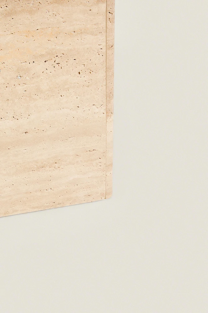 TRAVERTINE MARBLE SIDE TABLE