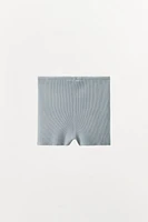 RIB KNIT SHORTS
