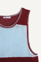 TEXTURED MESH TANK TOP LIMITED EDITION