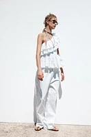 ASYMMETRIC EMBROIDERED TOP