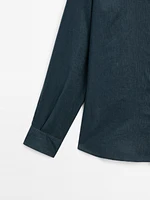100% linen slim fit shirt