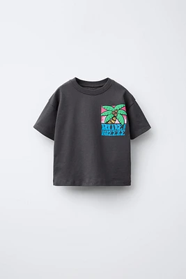 PALM TREE PRINT T-SHIRT