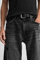 BAGGY FIT JEANS WITH SEAMS