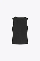 FLOWY RUCHED TOP