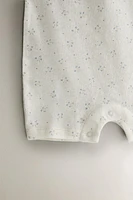 CHILDREN'S FLORAL PRINT FOOTED ROMPER