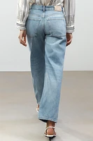 ZW COLLECTION STRAIGHT HIGH-WAIST CROPPED JEANS