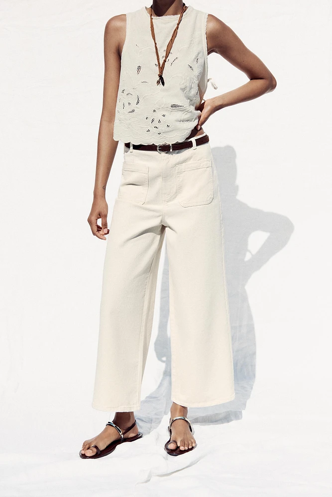 Z1975 BELTED HIGH-WAISTED CULOTTES