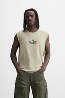 T-SHIRT EN MAILLE À IMPRIMÉ RELIEF