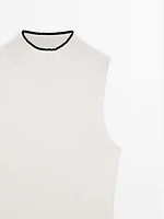 Ribbed cotton blend top - Studio